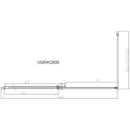 Душевой уголок Vincea Dice 160x90 VSR-4D9016CLGM