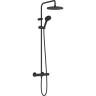 Душевая система Hansgrohe Vernis Blend Showerpipe 240 1jet 26426670 с термостатом черный матовый