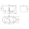 Акриловая ванна BelBagno 160x75 BB71-1600-BIANCO