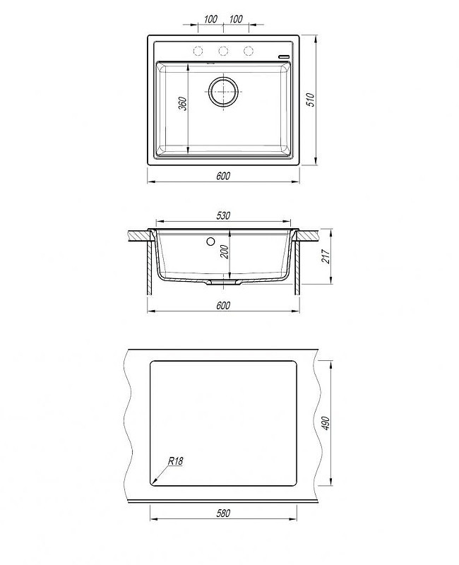 Кухонная мойка Abber Quarz 60 AQ2902S цвет Песочный