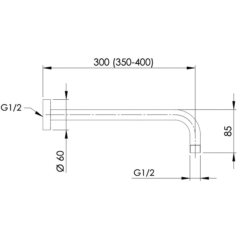 Кронштейн для верхнего душа Remer 343L40