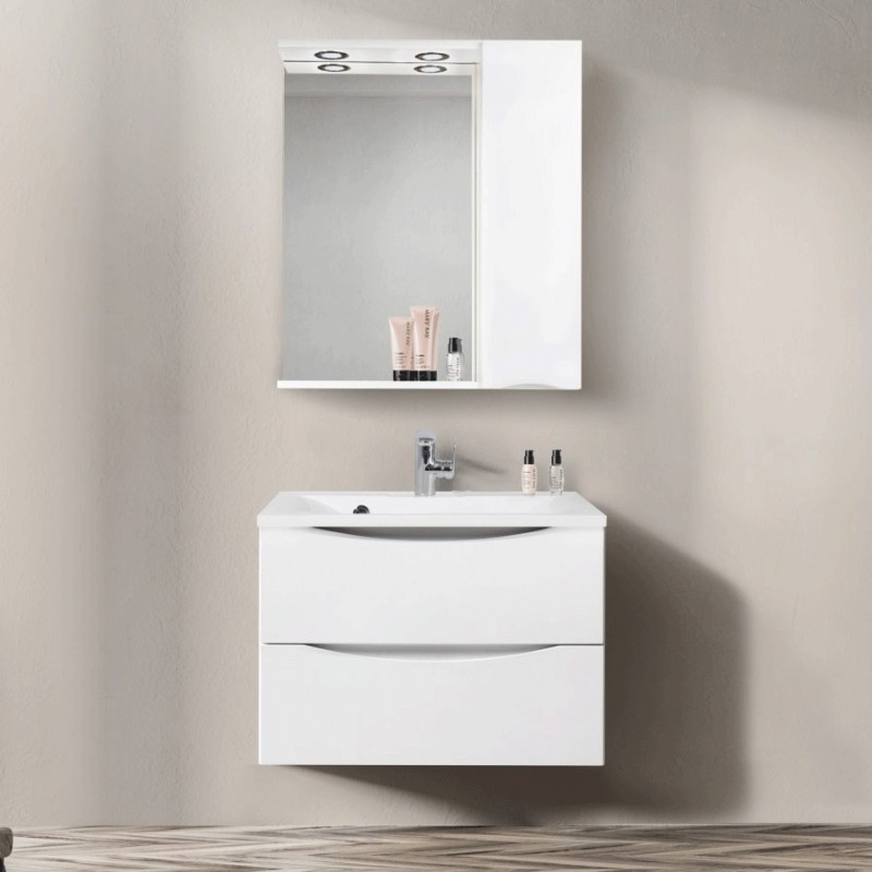 Зеркало со шкафом BelBagno MARINO-SPC-600/750-1A-BL-P-R 60 с подсветкой