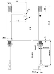 Смеситель для раковины Vincea Аура (Aura) VBF-6AU2CH