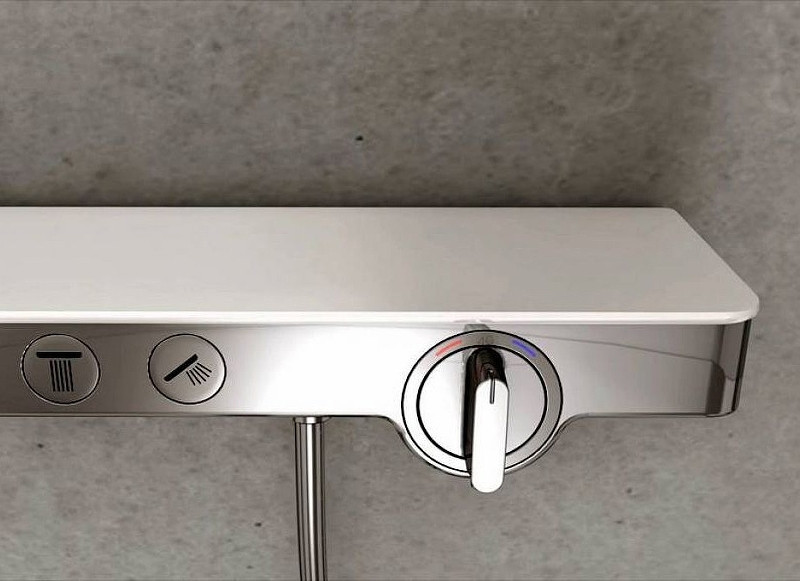 Смеситель для душа Hansgrohe ShowerTabletSelect 13184400 с термостатом Белый Хром