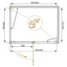 Душевой уголок Cezares Bergamo 90x80 R BERGAMO-W-AH-1-90/80-C-Cr-R