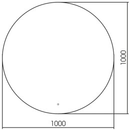 Зеркало Abber Mond 100 AG6203SL-1.0 с подсветкой с сенсорным выключателем и диммером