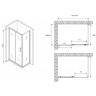 Душевой уголок Abber Schwarzer Diamant 140x60 AG301405-S605 профиль Хром стекло прозрачное