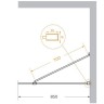 Душевая перегородка Cezares Liberta 85 LIBERTA-L-1-TB-85-C-Cr