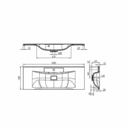 Раковина BelBagno 120 BB1200/450-LV-MR-PR