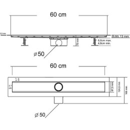 душевой лоток Vincea Optima 60 SAY.601.60.B.M.S.NSNGH