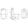 Унитаз-компакт Abber Rechteck AC1210TMB Черный матовый с бачком и сиденьем Микролифт