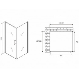 Душевой уголок Abber Sonnenstrand 60x85 AG04060-S85