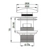 донный клапан Cezares Czr CZR-SAT7-Bi click-clack