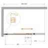 Шторка на ванну Cezares Slider 90 SLIDER-FIX-VF-11-90/150-C-GM