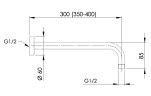 Кронштейн для верхнего душа Remer 343L30XV цвет Сталь