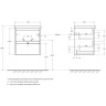 Тумба под раковину BelBagno Kraft 39 50 KRAFT 39-500/390-2C-SO-CG подвесная
