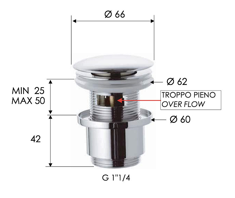 донный клапан Remer 905CC2114VO click-clack цвет Латунь состаренная