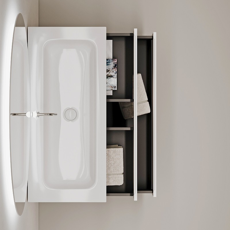 Тумба под раковину Sancos Folk 100 FL100W подвесная Bianco