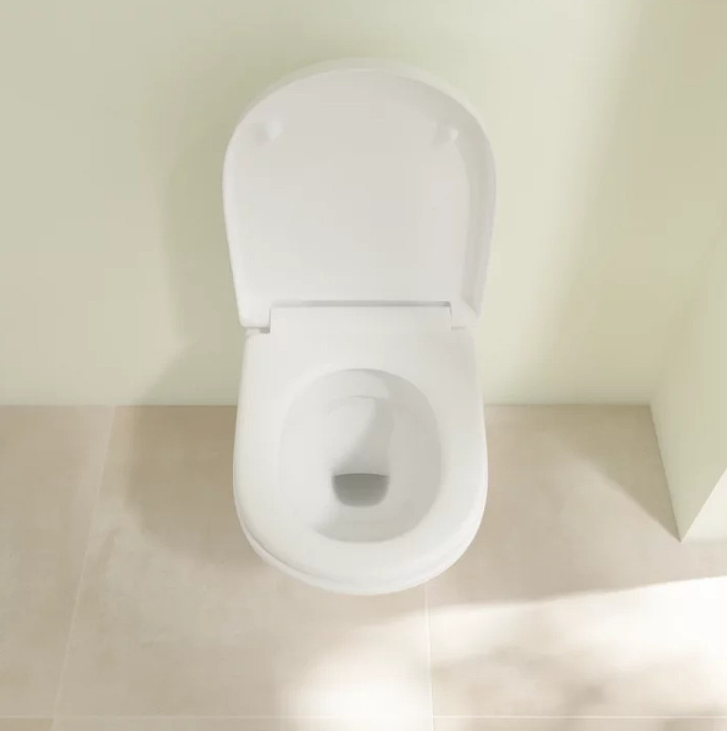 Комплект унитаза Villeroy&Boch O Novo 5660H101 с инсталляцией Tece Profil 9400412 с сиденьем Микролифт и клавишей смыва Хром глянцевый