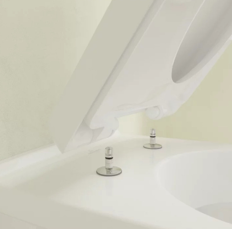 Комплект унитаза Villeroy&Boch O Novo 5660H101 с инсталляцией Tece Profil 9400412 с сиденьем Микролифт и клавишей смыва Хром глянцевый
