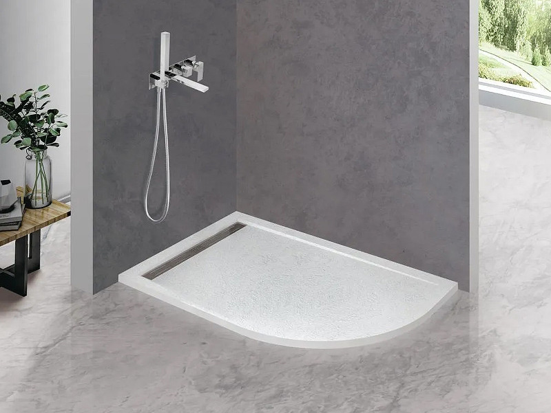 Душевой поддон из искусственного камня Cezares Tray AS 100x80 L TRAY-AS-RH-100/80-30-W-L