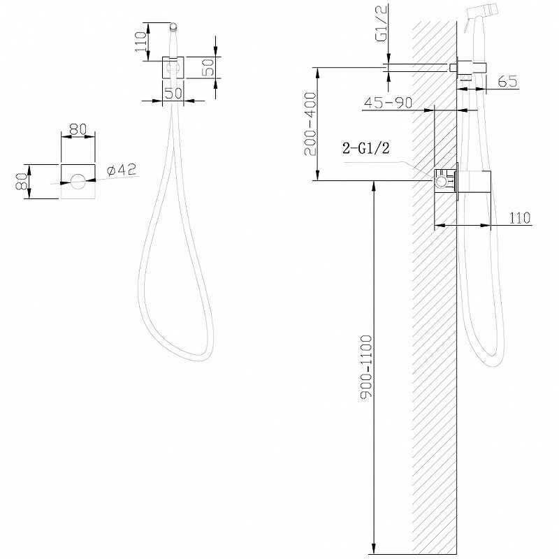 Гигиенический душ Abber Rund AF8725NG Никель