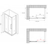 Душевой уголок Abber Schwarzer Diamant 120x80 AG30120BMH-S80BM профиль Черный стекло матовое
