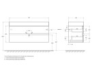 Тумба под раковину Cezares Molveno 46 120 MOLVENO 46-120-2C-SO-OSS подвесная