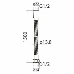 Душевой шланг Cezares Czr CZR-U-FMDC-150-01