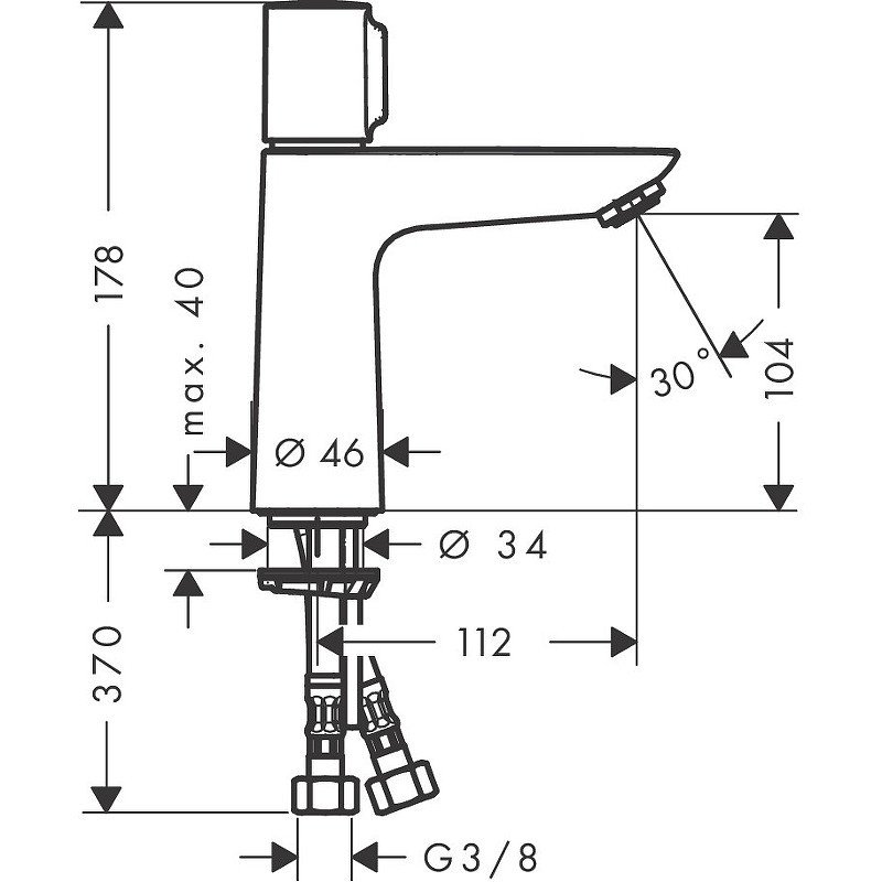 Смеситель для раковины Hansgrohe Talis Select E 71751000