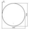 Зеркало Abber Mond 100 AG6204SCGL-1.0 с подсветкой Золото с бесконтактным выключателем и диммером