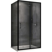 Душевой уголок Abber Schwarzer Diamant 120x60 AG30120B5-S60B5 профиль Черный стекло прозрачное