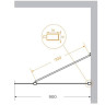 Душевая перегородка Cezares Liberta 90 LIBERTA-L-1-TB-90-BR-Cr