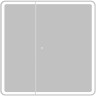 Зеркальный шкаф BelBagno Marino 80 SPC-MAR-800/800-2A-LED-TCH с подсветкой