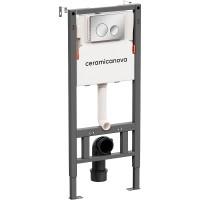 Инсталляция Ceramicanova Balance CN121001CH для унитаза с клавишей смыва Хром глянцевый