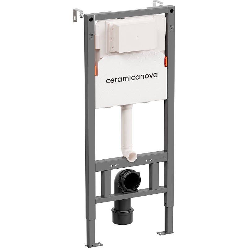 Инсталляция Ceramicanova Balance CN121001CH для унитаза с клавишей смыва Хром глянцевый