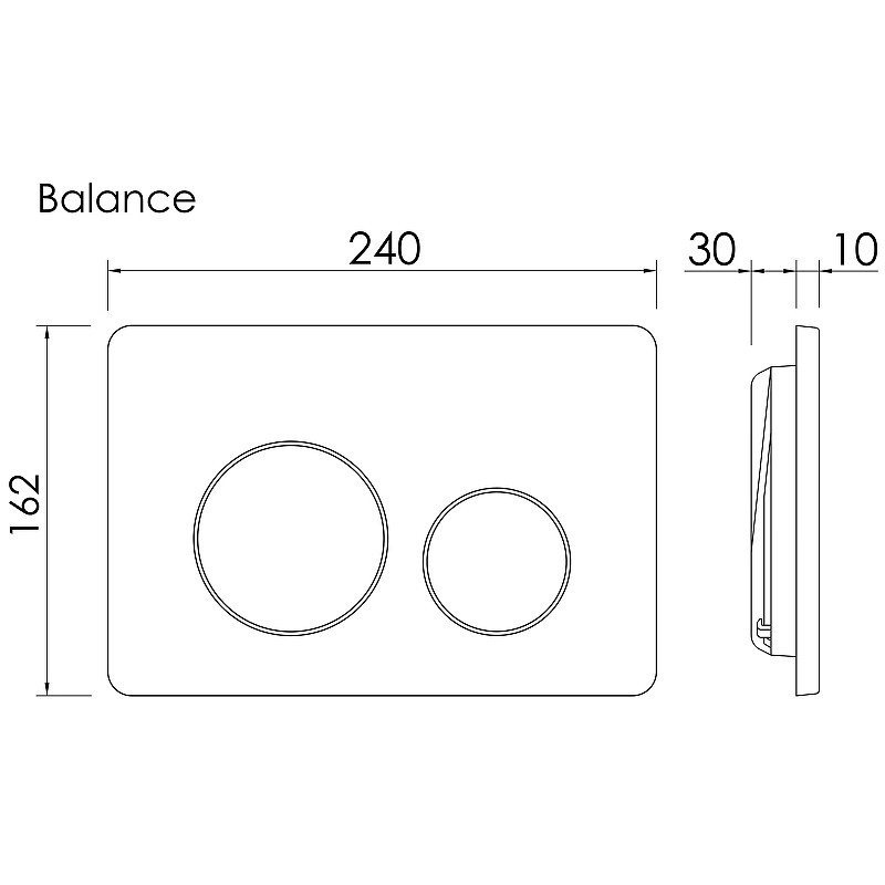 Инсталляция Ceramicanova Balance CN121001CH для унитаза с клавишей смыва Хром глянцевый