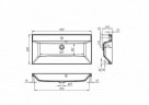 Раковина BelBagno 90 BB900/450-LV-MR-AST