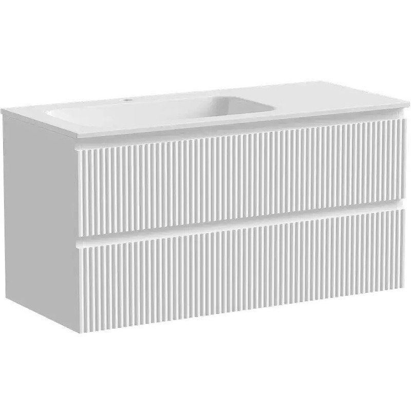 Тумба под раковину Sancos Snob R 100 L SNR100LW подвесная Bianco