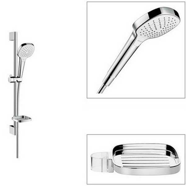 Душевой гарнитур Hansgrohe Croma Select E 26586400 Хром Белый