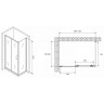 Душевой уголок Abber Schwarzer Diamant 130x80 AG301305-S805 профиль Хром стекло прозрачное