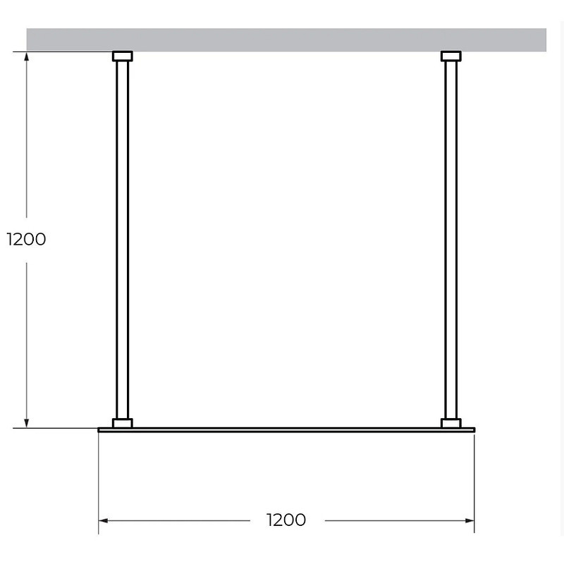 Душевая перегородка Cezares Liberta 120 LIBERTA-L-2-120-120-BR-Cr