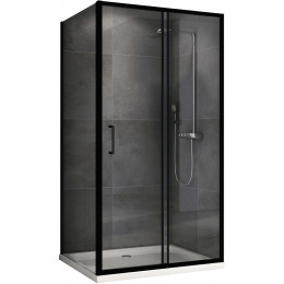 Душевой уголок Abber Schwarzer Diamant 130x60 AG30130B5-S60B5 профиль Черный стекло прозрачное