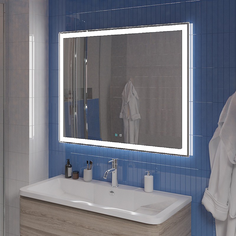 Зеркало BelBagno 100 SPC-GRT-1000-800-LED-TCH-SND с подсветкой
