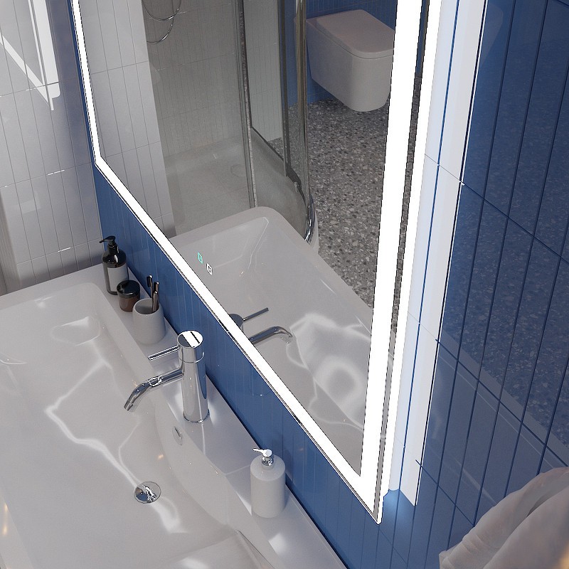 Зеркало BelBagno 100 SPC-GRT-1000-800-LED-TCH-SND с подсветкой