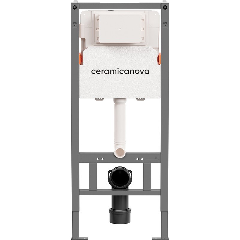 Инсталляция Ceramicanova Balance CN121001MB для унитаза с Черной матовой клавишей смыва
