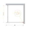Душевая перегородка BelBagno Kraft 90 KRAFT-L-1-90-C-Cr