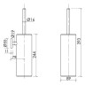 Ершик для унитаза Sancos Base SC9032MB черный матовый