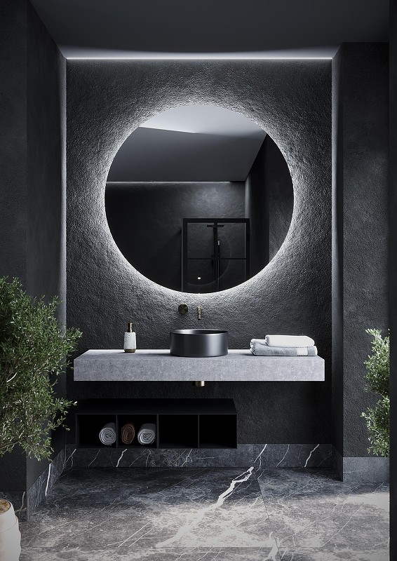 Зеркало Sancos Sfera 120 SF1201 с подсветкой с бесконтактным выключателем и диммером