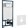 Комплект унитаза Ceramicanova Union CN4009T с сиденьем Микролифт и инсталляцией WeltWasser WW Marberg 507 10000005949+10000005952 с клавишей смыва Хром глянцевый